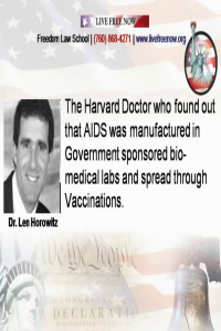 AIDS was manufactured by the Government – Dr. Len Horowitz (2001)